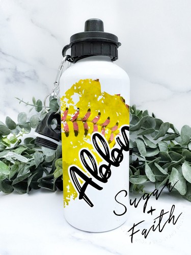 Softball water bottle team - water, |